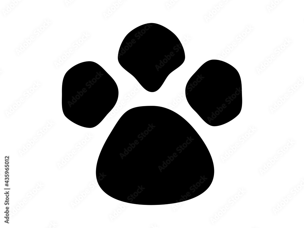 犬 猫の足跡シルエットアイコン Stock Vector Adobe Stock
