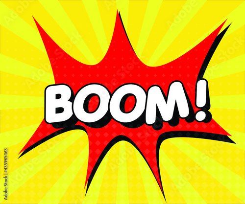 boom pop art comic illustration