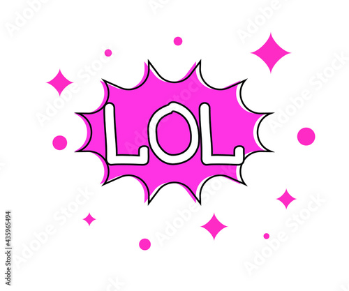 lol text vector art comic
