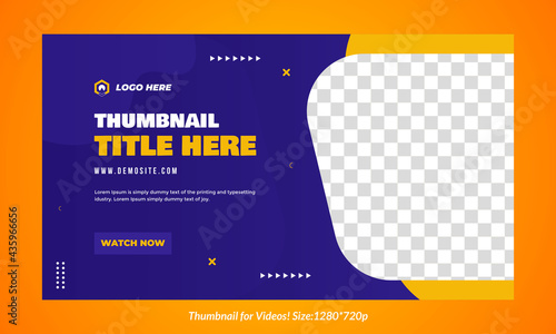 Editable colorful thumbnail design template
