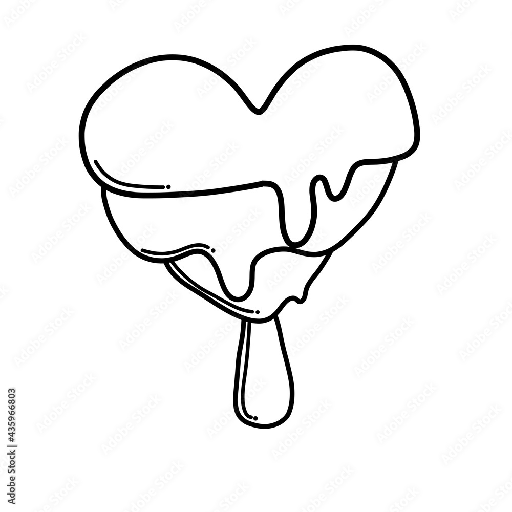 Ice cream Doodle vector icon. Drawing sketch illustration hand drawn cartoon line eps10 Ice cream Doodle vector icon. Drawing sketch illustration hand drawn cartoon line eps10