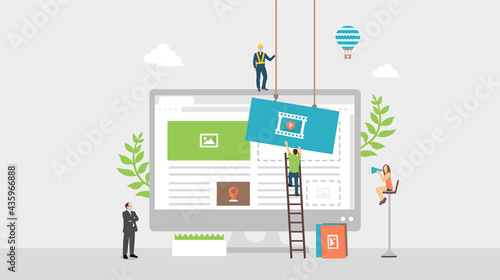 Web development concept  vector banner illustration
