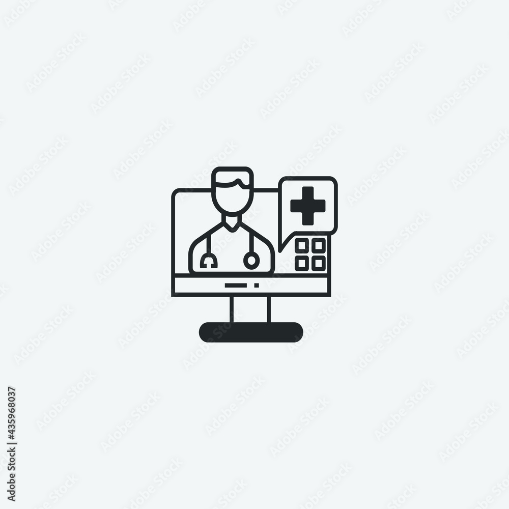 Consulting doctor vector icon Consulting doctor vector icon