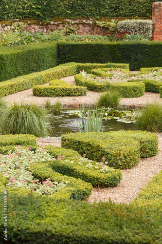 Formal gardens  ornamental English garden  UK