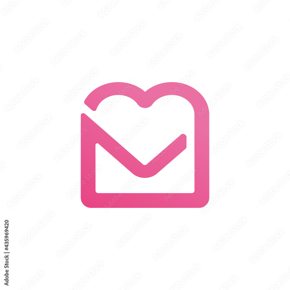 Love mail logo template design Love mail logo template design