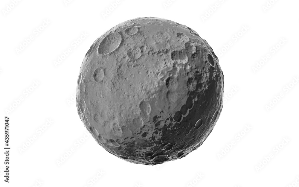 Fototapeta premium Whole planet with white background, 3d rendering.