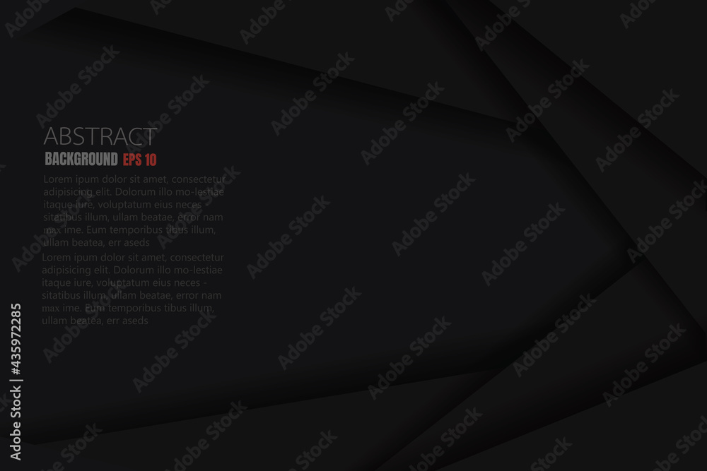 Fototapeta premium Black abstract background vector illustration for your website and message board text design