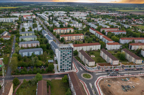Luftbild von der deutschen Stadt Lübbenau