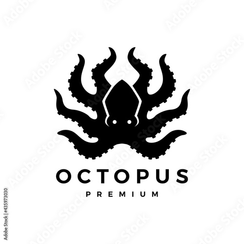 octopus kraken logo vector icon illustration
