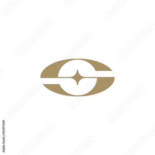 s star letter mark initial logo vector icon illustration