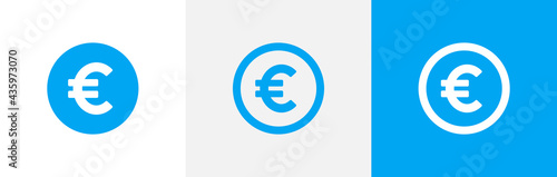 Euro sign icon vector. Symbol of euro currency, finance, business and banking. Money label.