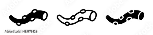Tentacles of giant octopus and squid icon vector illustration.