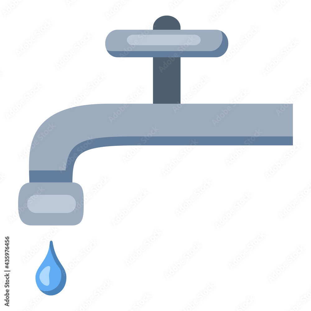 Vector Water Tap Icon. Faucet with Drop. Vector Water Tap Icon. Faucet with Drop.