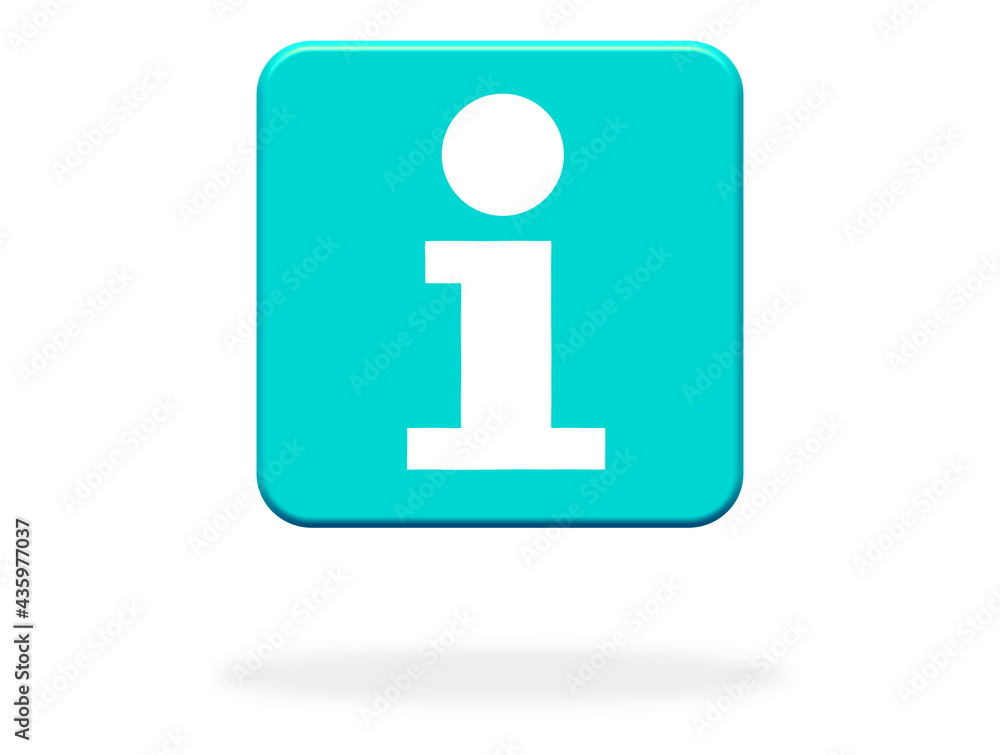 Info I als Symbol Hilfe und Auskunft für auf blauem Button Info I als Symbol Hilfe und Auskunft für auf blauem Button