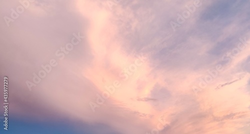 Photo of the evening sky, colorful sky.