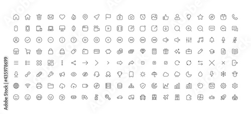 160-basic minimal-icons　160 ミニマルアイコン