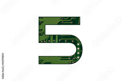 Computer board electronic number, motherboard connection alphebet, technology network uppercase, capital, isolated design element