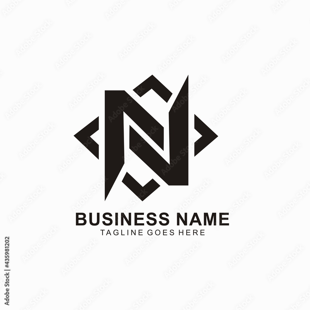 N initial simple and clean logo for business company N initial simple and clean logo for business company