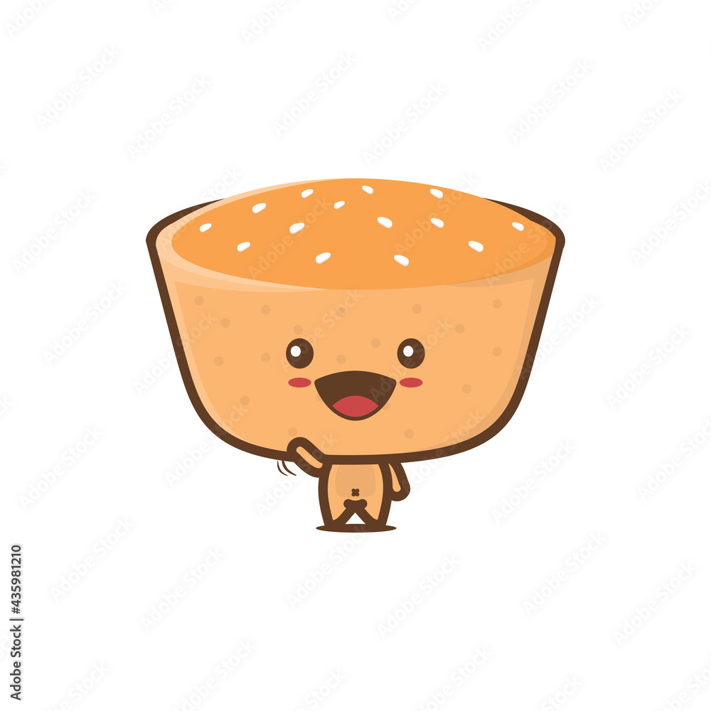 cute empada mascot. traditional brazilian snacks cute empada mascot. traditional brazilian snacks