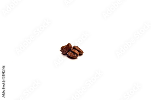 Roasted coffee beans isolated on a white background-2