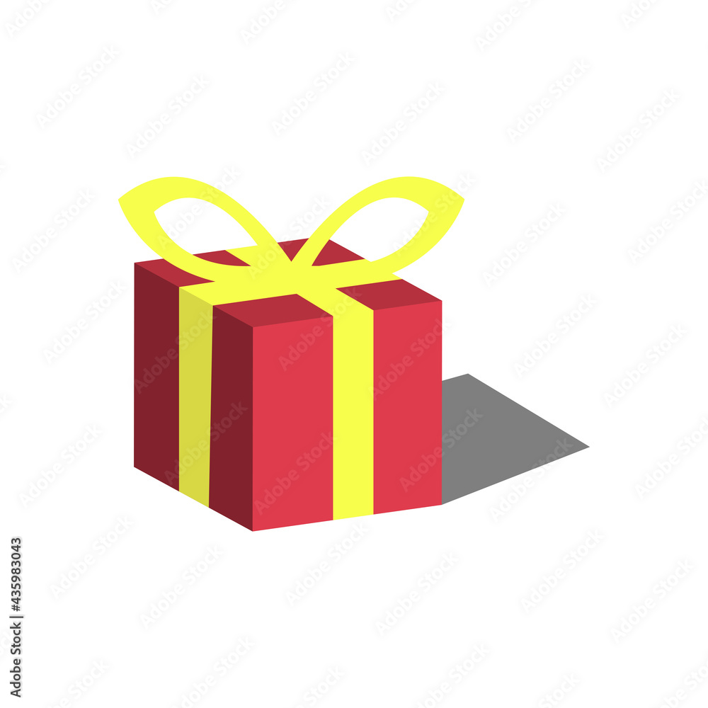 Graphic 3D vector gift icon for your design Graphic 3D vector gift icon for your design