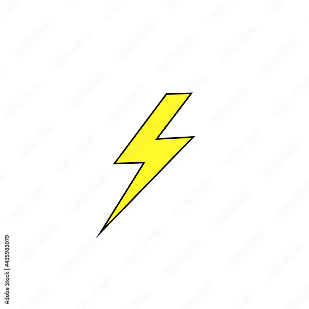 Graphic flat thunder icon for your design Graphic flat thunder icon for your design