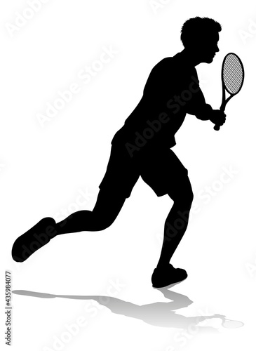 Tennis Silhouette Sport Player Man