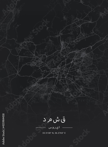 Map of Damaskus  Syria
