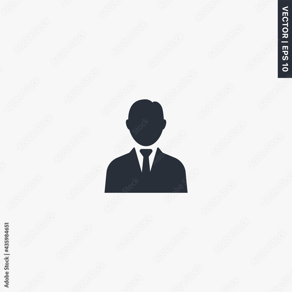 Businessman, avatar, premium quality flat icon Businessman, avatar, premium quality flat icon