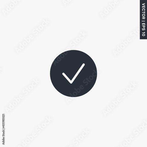 Free Download Consent,  tick, premium quality flat icon - GFXLoad
