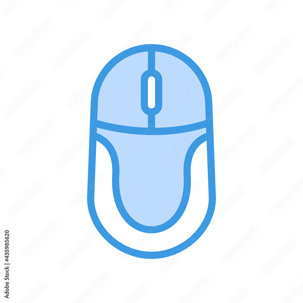 Mouse icon vector illustration in blue style about multimedia for any projects Mouse icon vector illustration in blue style about multimedia for any projects