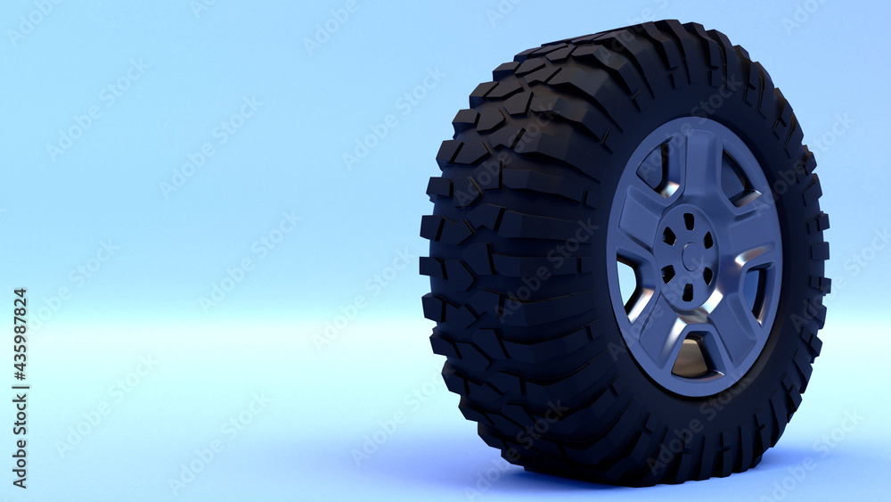 3d car wheel, off-road tire 3d car wheel, off-road tire