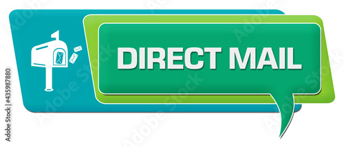 Quadro em tela Direct Mail Turquoise Green Comment Symbol Horizontal