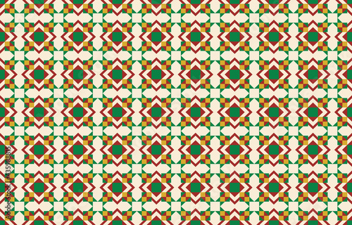colorful​ christmas tiles Geometric design ethnic pattern seamless flower color oriental. seamless pattern. Design for fabric, curtain, background, carpet, wallpaper, clothing, wrapping, Batik, fabric
