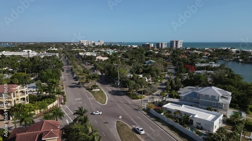 St. Armands Circle in Sarasota, Florida, shopping and dining area near the Gulf of Mexico beaches photo