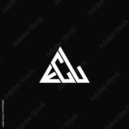 E C L letter logo abstract creative design. E C L unique design