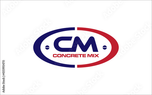 Illustration vector graphic of concrete mixer truck logo design template