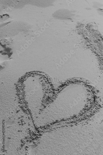 heart on sand