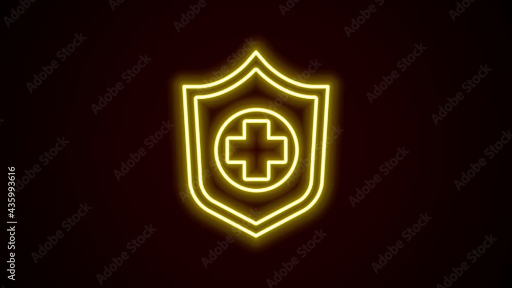 Glowing neon line Life insurance in hand icon isolated on black background. Security, safety, protection, protect concept. 4K Video motion graphic animation Glowing neon line Life insurance in hand icon isolated on black background. Security, safety, protection, protect concept. 4K Video motion graphic animation