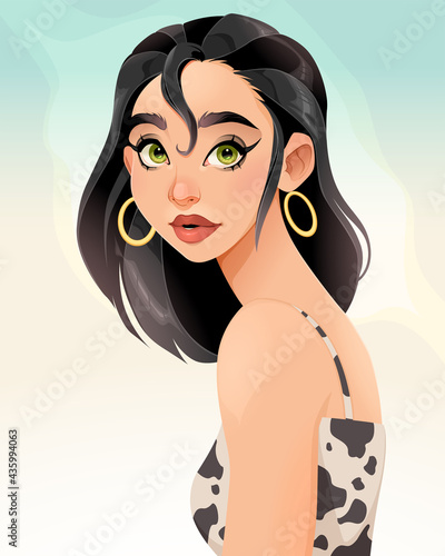 Portrait of a beautiful gir...