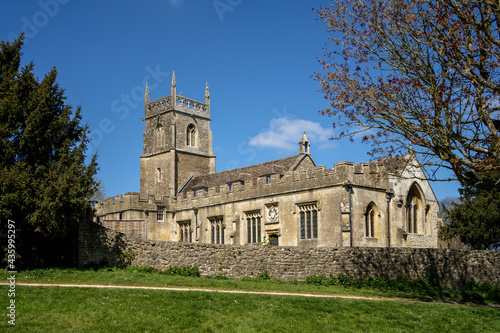 SWINDON, WILTSHIRE, UK -APRIL 25 : View of St Marys church in Lydiard Park near Swindon Wiltshire on April 25, 2021
