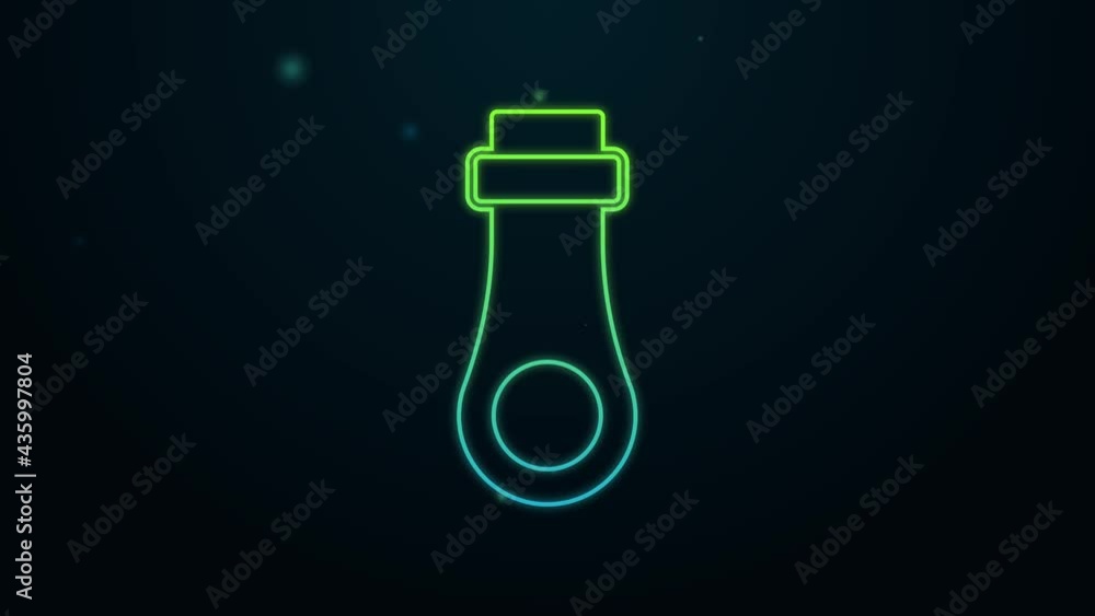 Glowing neon line Zipper icon isolated on black background. 4K Video motion graphic animation Glowing neon line Zipper icon isolated on black background. 4K Video motion graphic animation