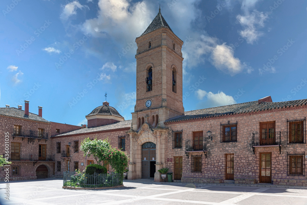 05-14-2021 Totana, Murcia, Spain. Hermitage of Santa Eulalia, Mudejar style The Hermitage dates from the 16th century.