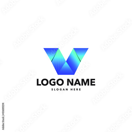 V LOGO - V LETTER - V LETTER MODERN LOGO