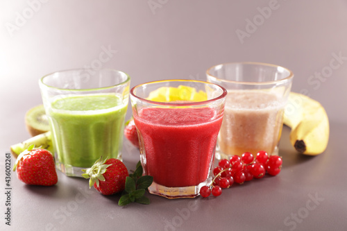 fruit juice- smoothie with fresh fruits