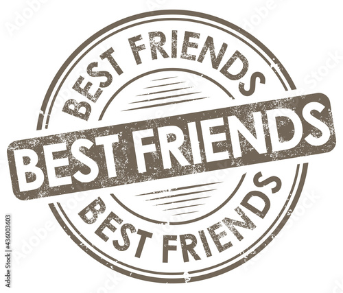 Best Friends Grungy Rubber Stamp