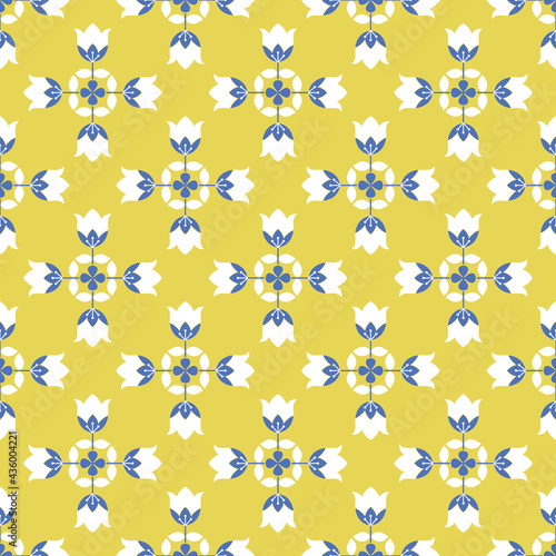 Decorative floral vector seamless pattern design