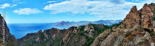 Corsica-panoramic outlook at the Calanche
