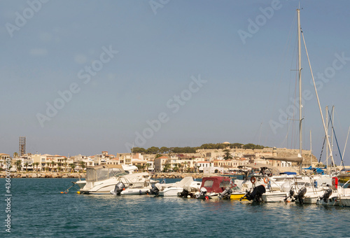 Ships in the port of Rethymnon.Krete