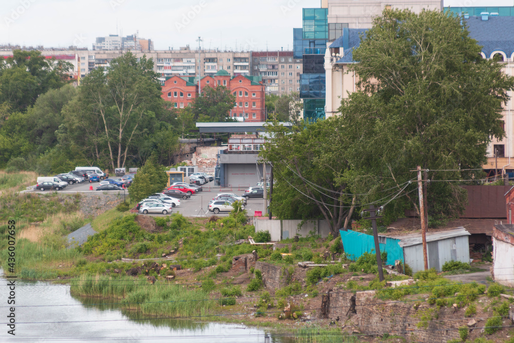 Fototapeta premium view of the city of Chelyabinsk from a height